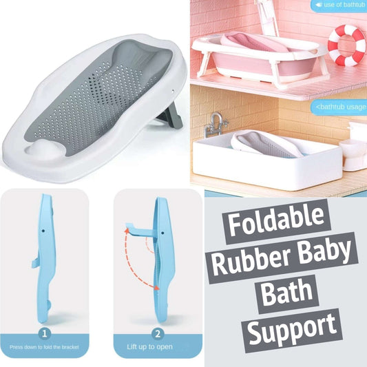 Baby Bath Seat - Baby Bath Foldable Support Seat - Grey