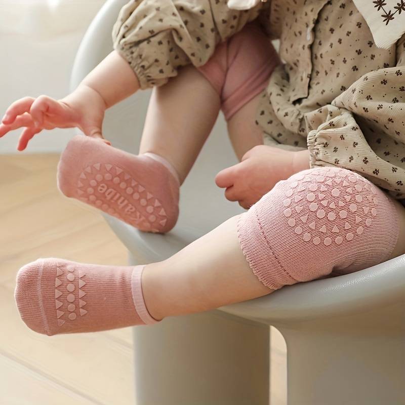 Baby Crawling Knee Pads - Toddler Anti-Slip Socks & Crawling Knee Pads