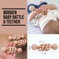 Baby Wooden Toys - Wooden Baby Rattle & Teether