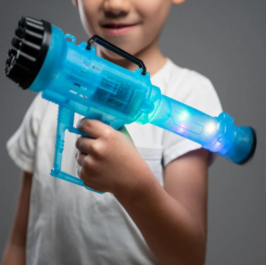 Bubble Blowing Gun - Kids Super Bubble Machine Gun (With LED Lights)