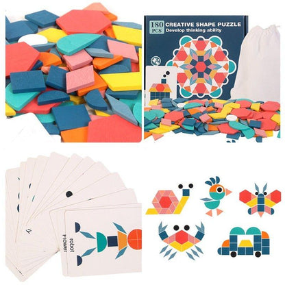 Wooden Creative Shape Puzzle for Kids