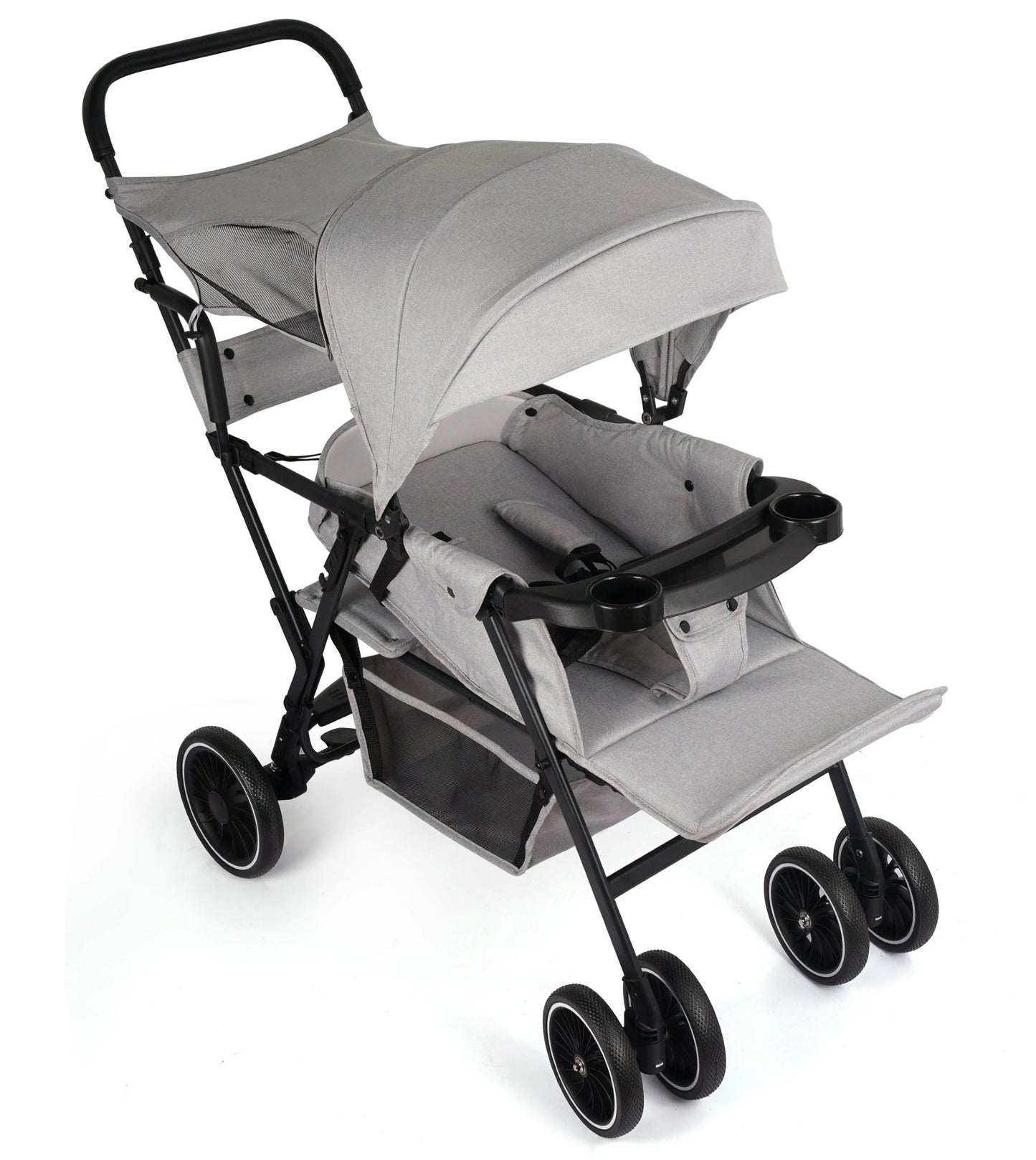 Travel Duo Stroller For Baby & Toddler - Black Color