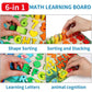 Educatioal Toys, - Montessori 6in1 Wooden Educational Puzzle & Sorting Board Toy