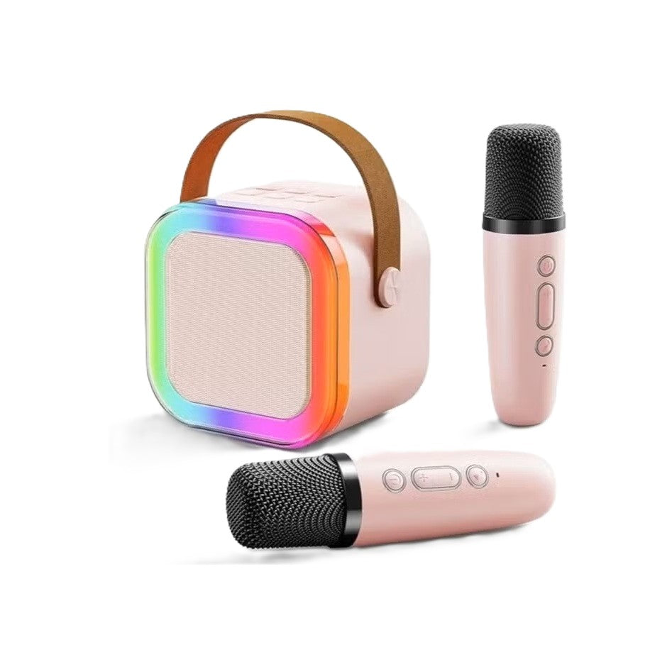 Portable Mini Karaoke Machine with 2 Wireless Microphones