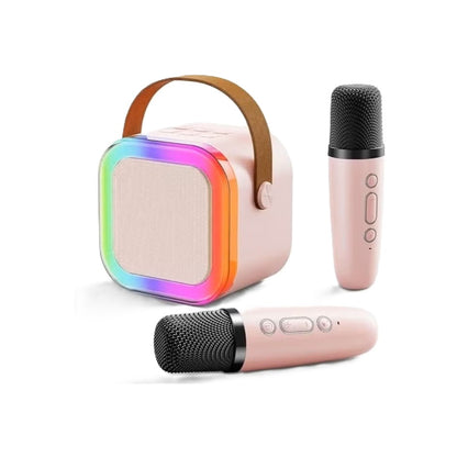 Portable Mini Karaoke Machine with 2 Wireless Microphones