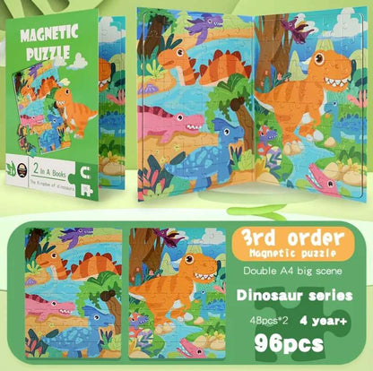 Magnetic Puzzles - Level-Up Magnetic Jigsaw Puzzle Sets A4 Sized Book - Ages 3+ Years