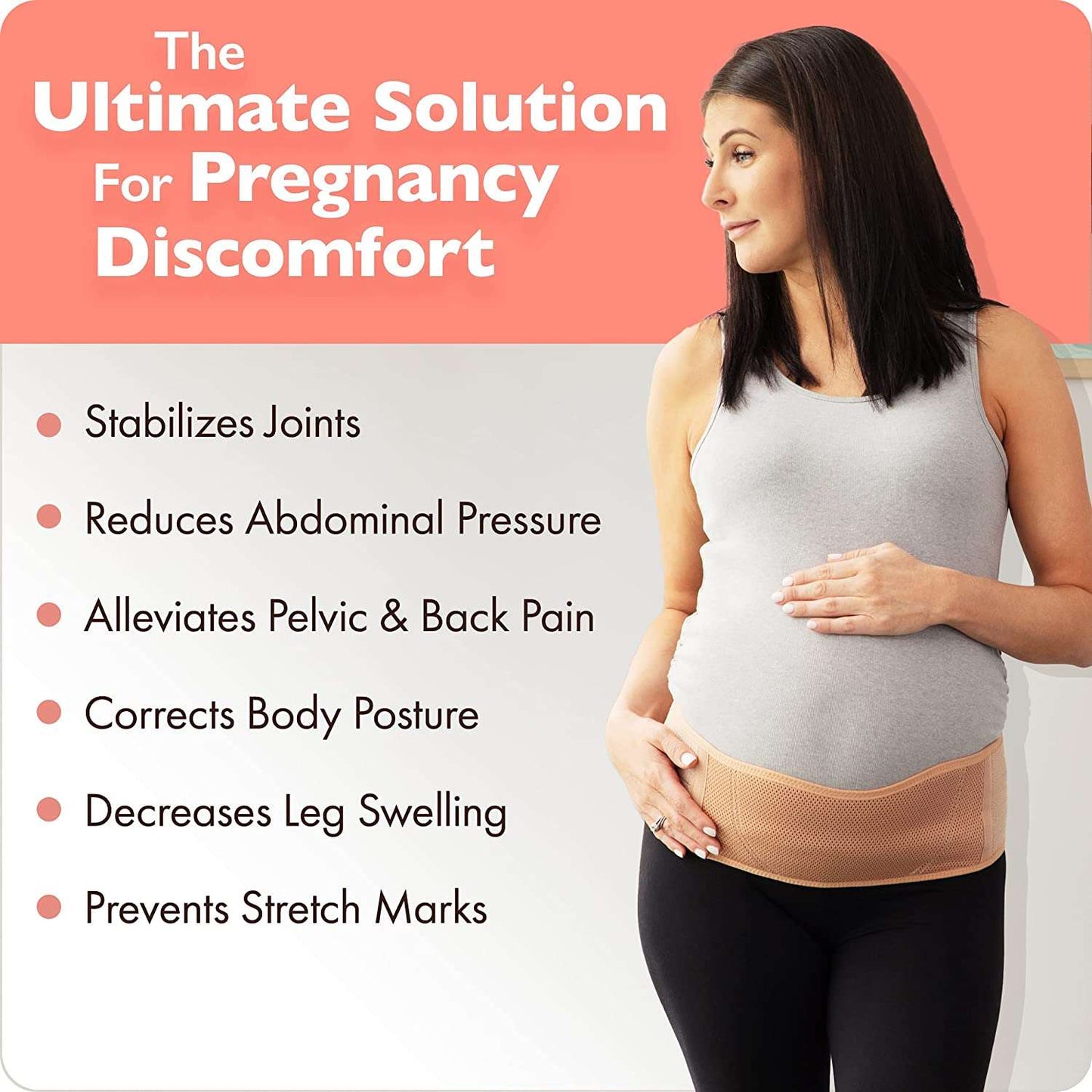 Maternity Belts & Support Bands - Pregnancy Abdominal Support Belt - One Size