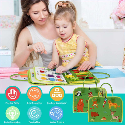 Montessori Busy Book - Toddler Felt Montessori Busy Books