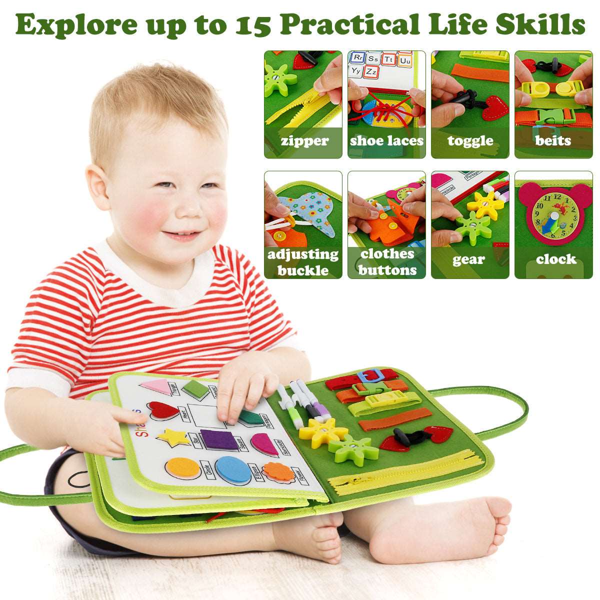 Montessori Busy Book - Toddler Felt Montessori Busy Books