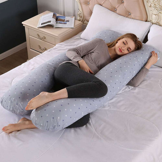 Pregnancy Pillows - Full Body Pregnancy Pillow U-Shape – Grey Stars