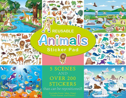 Reusable Sticker Pads - Extra Large Reusable Stricker Pads - Over 200 Reusable Stickers