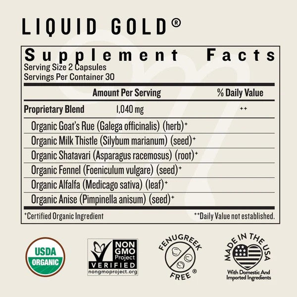 Legendairy Milk Liquid Gold Lactation Support - 60 Capsules