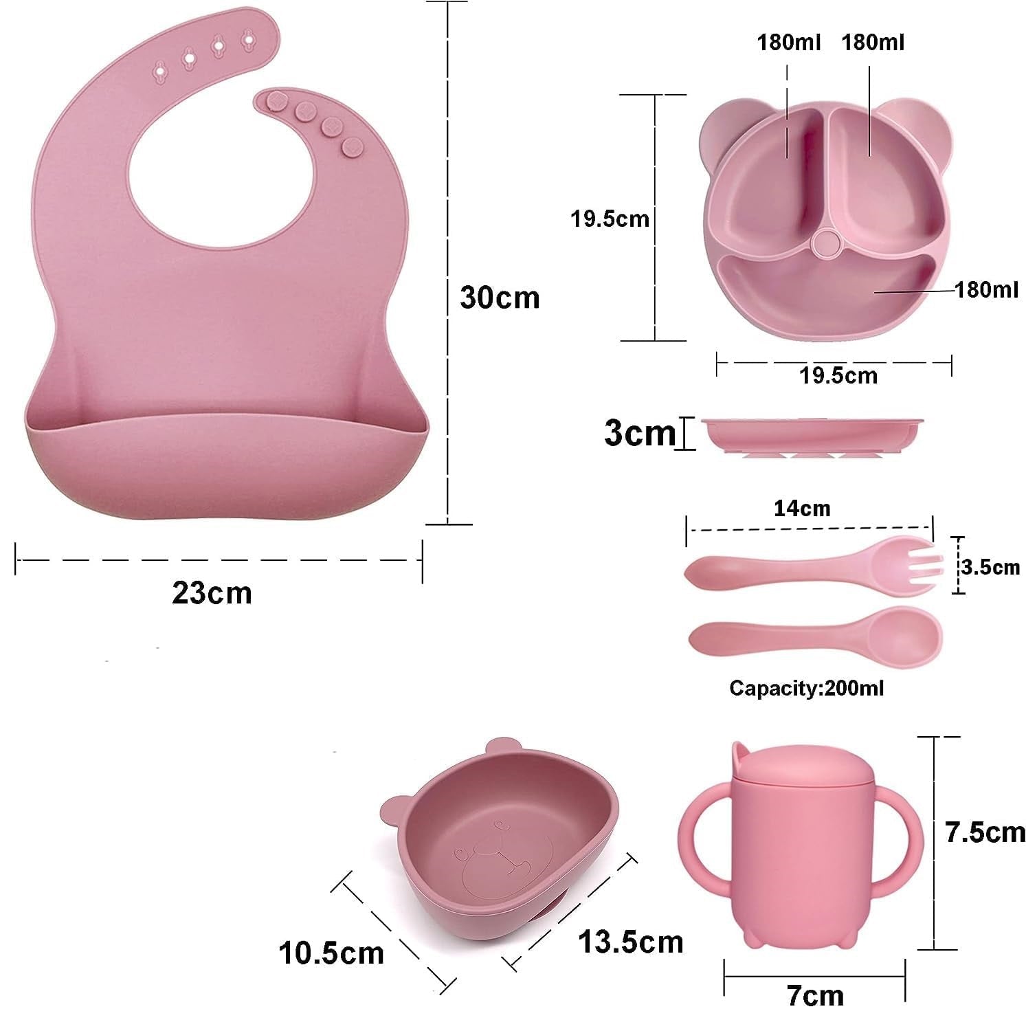 Silicone Eating Sets - 6IN1 Silicone Toddler Eating Sets