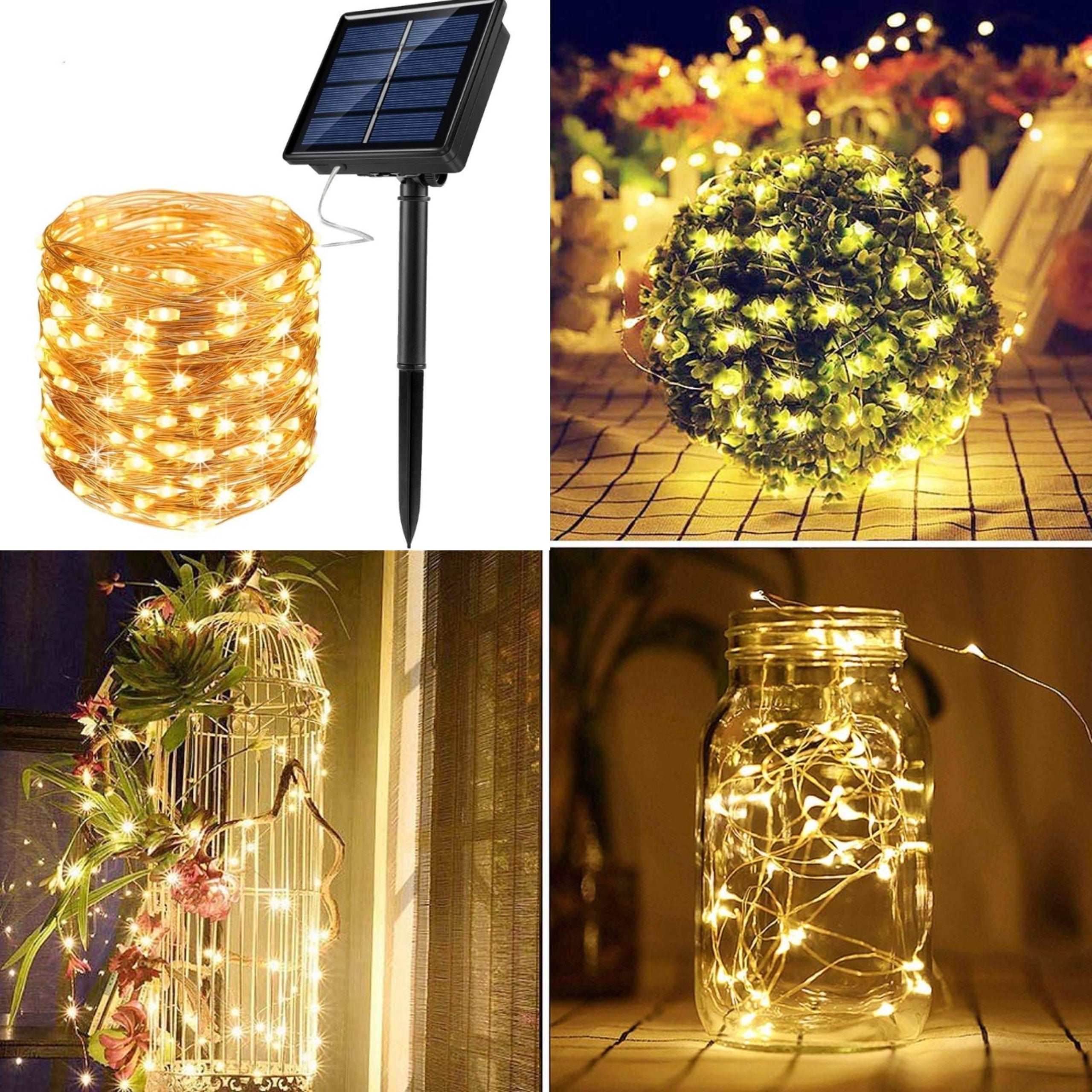 Solar 25 Bulb String Light 7.6 Meters Warm White Chai Namibia