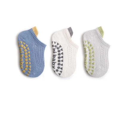 Toddler Non-Slip Socks - Toddler Non-Slip Socks With Non-Skid Soles - 3 Pairs