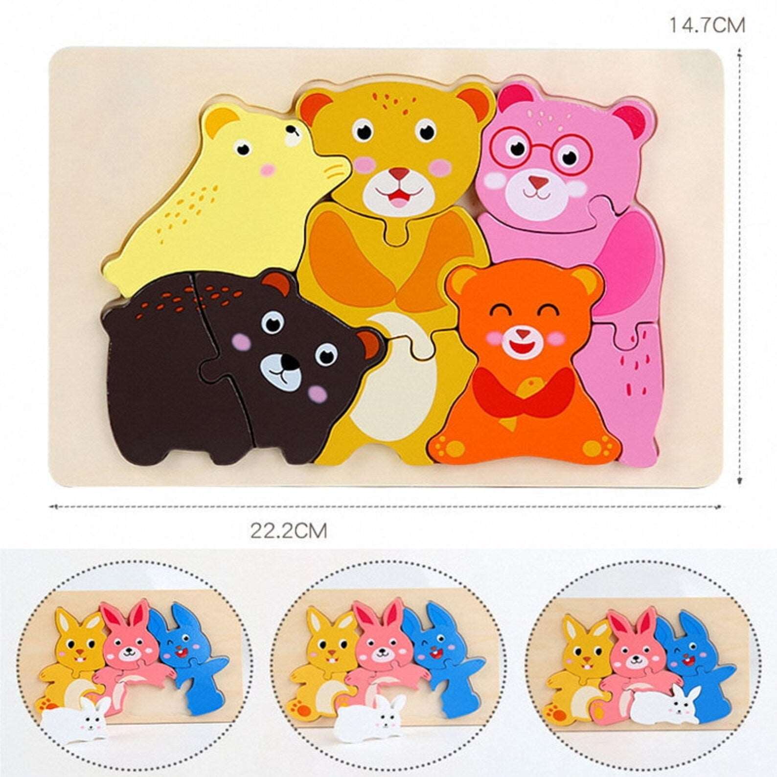 Toddler Wooden Puzzles - Wooden Animal Puzzles For Toddlers