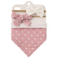 Vintage Baby Bibs - Boho Cotton Baby Bib & Headband Sets - Girls