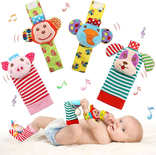 Baby Rattle - Baby Toy Wrist & Foot Rattle Sets