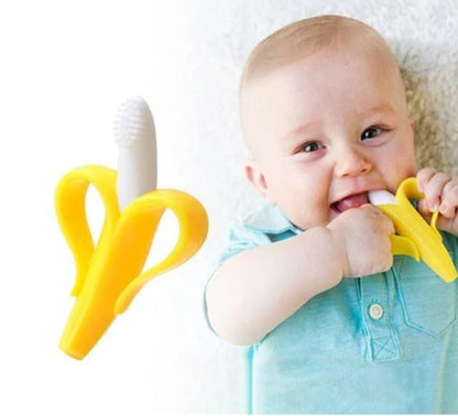 Baby Silicone Products - Baby Banana Silicone Toothbrush & Teether