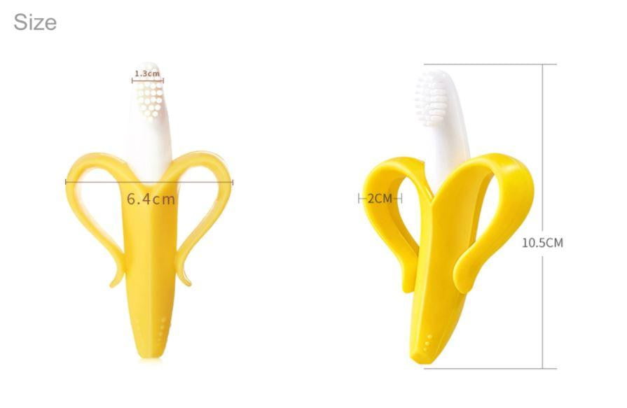 Baby Silicone Products - Baby Banana Silicone Toothbrush & Teether
