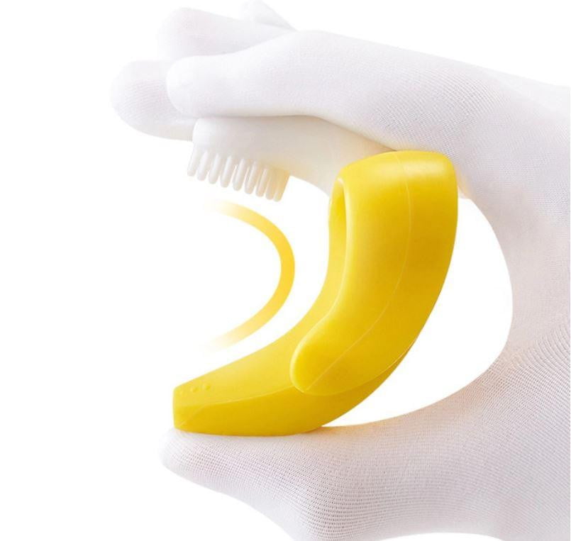 Baby Silicone Products - Baby Banana Silicone Toothbrush & Teether