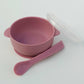 Baby Silicone Products - Silicone Suction Bowl, Lid & Spoon Set