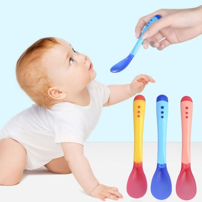 Baby Silicone Products - Temperature Sensitive Baby Silicone-Tip Feeding Spoons
