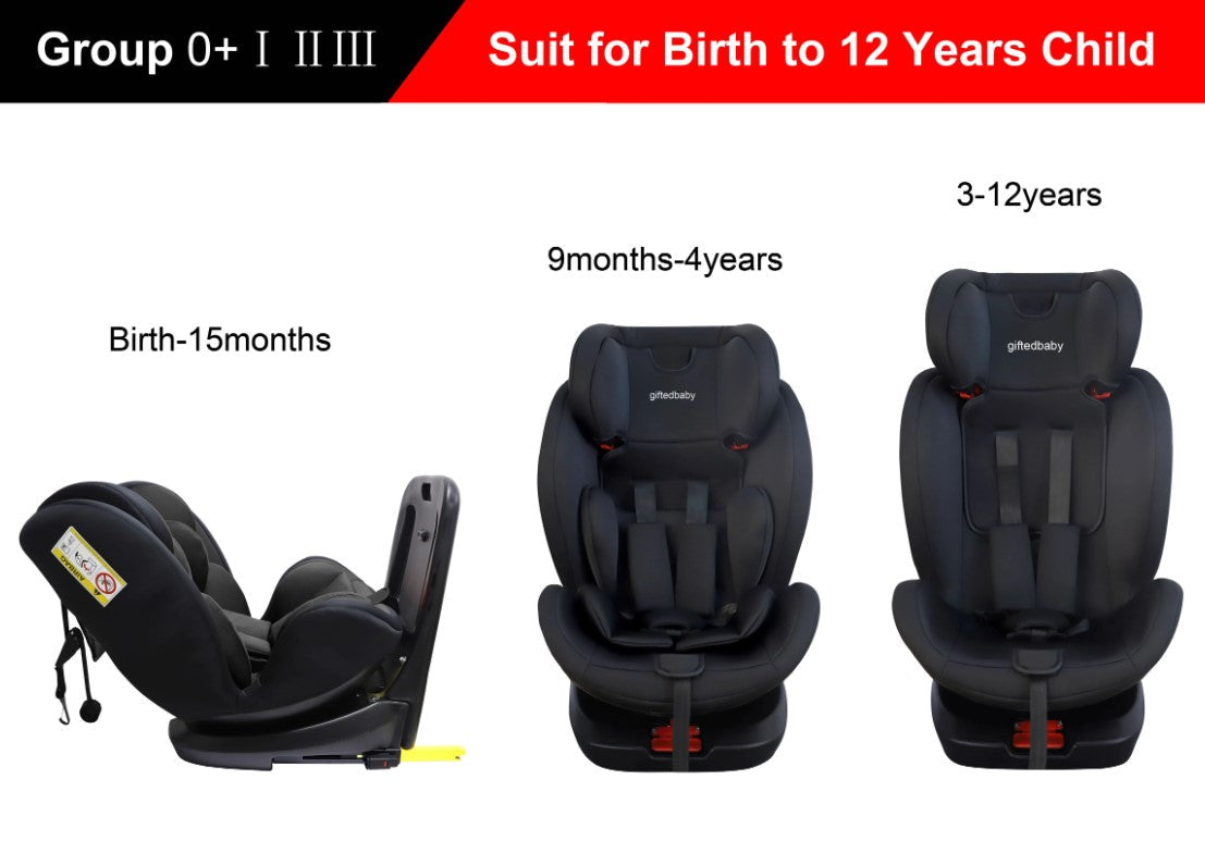 Isofix car seat 3 best sale years plus