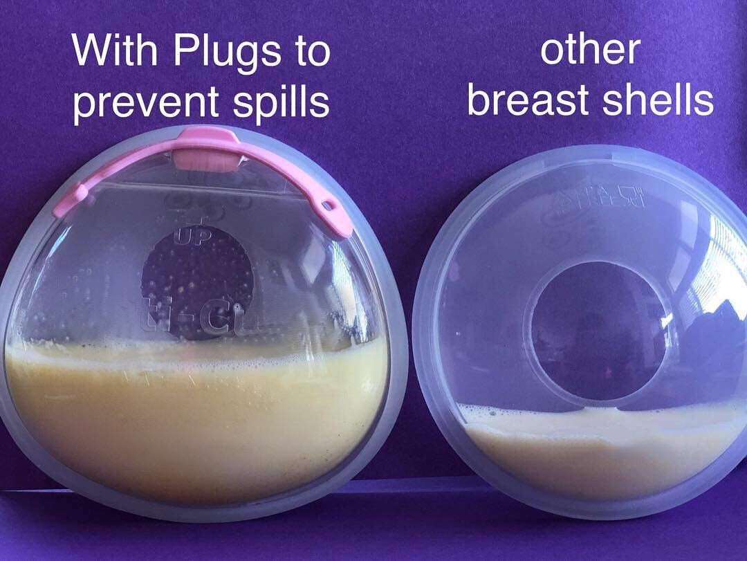 Breast Milk Collector Shells - Breast Milk Collector Shells With Stopper - 2 Pcs