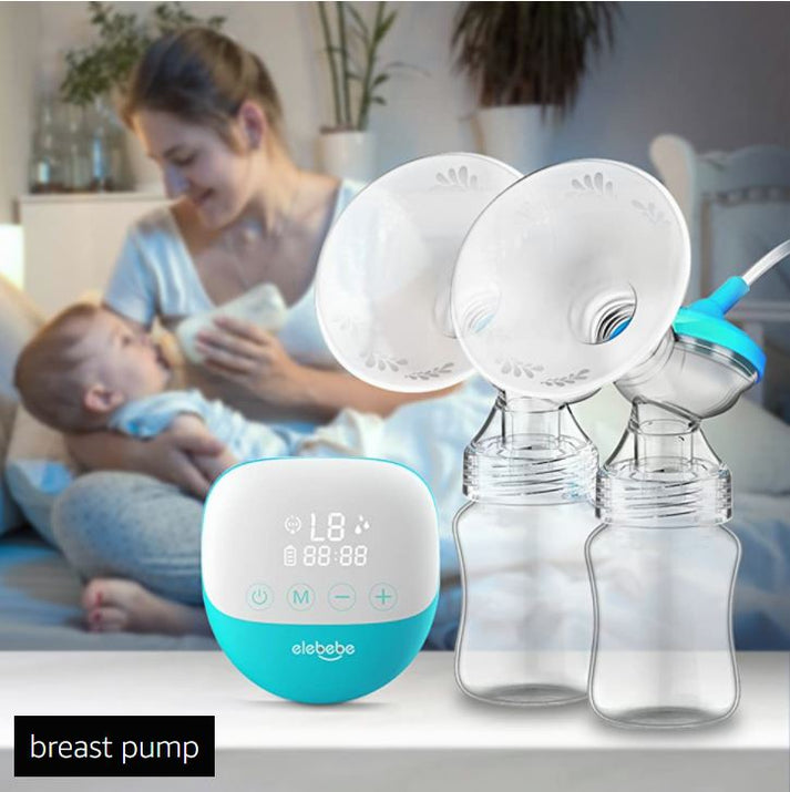 ELEBEBE Double Electric Breast Pump (HospitalGrade Strength) Chai