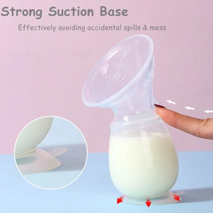 Manual Silicone Breast Milk Collector & Pump - GAMAL Manual Silicone Breast Pump - 110ml