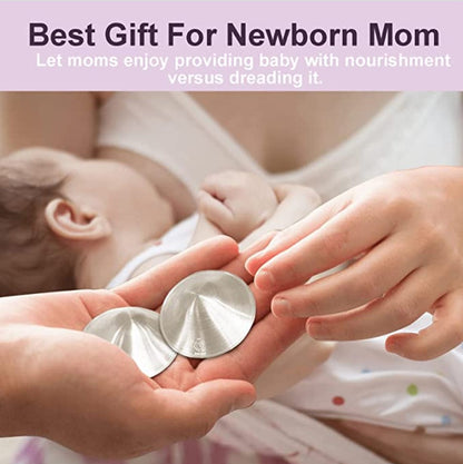Silver Nipple Cups - Chai Silver Nursing Cups - Breastfeeding Friendly